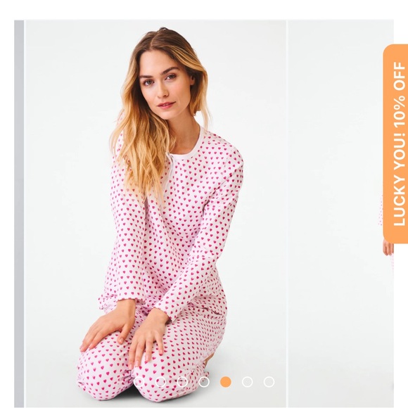 Roller Rabbit Pink Heart Women's Pajama Set - Picture 2 of 3